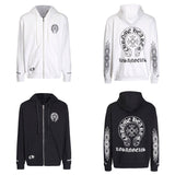 Luxury CHROME HEARTS  Horseshoe ZIP-UP Hoodie Gorilla Fits