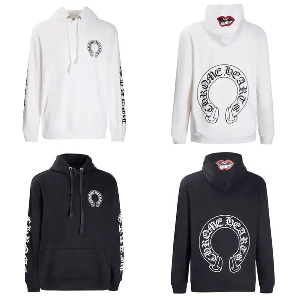 CHROME HEARTS  Horseshoe mouth Hoodie Gorilla Fits