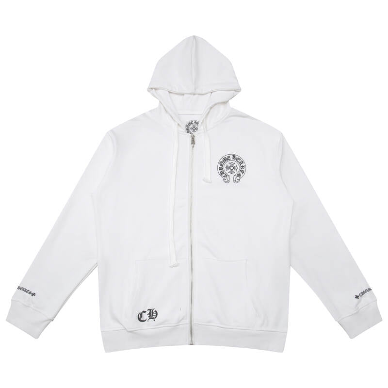 Luxury CHROME HEARTS  Horseshoe ZIP-UP Hoodie Gorilla Fits
