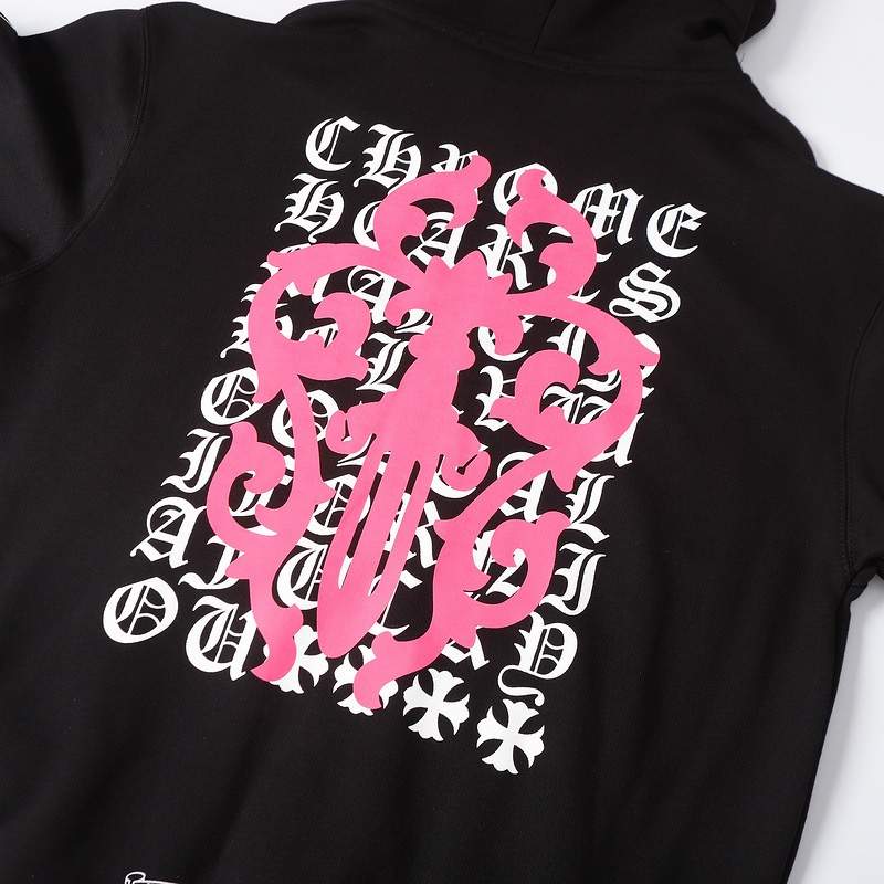 Luxury CHROME HEARTS Pink Paint ZIP-UP Hoodie Gorilla Fits