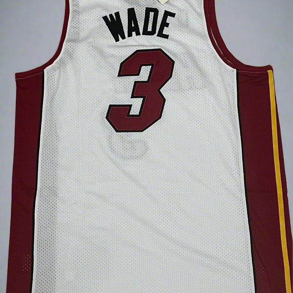 Miami heat Dwyane Wade 3 Jersey - Swingman - White & Blue Options/ nba jersey.Adult Men size. Embroidered. (Copy) Gorilla fits