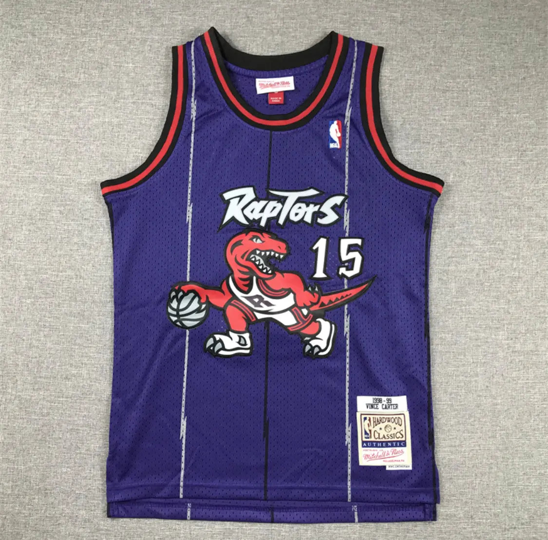 Vince carter #15 NBA Toronto raptors jerseyPurpleAdultembroidered