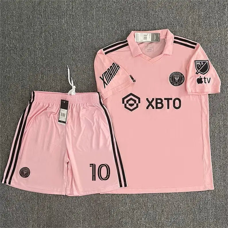 Inter Miami Adult and kids Soccer Jersey and Shorts Set, Messi #10/ custom name -- MLS--Fast shipping- Same week shipping!