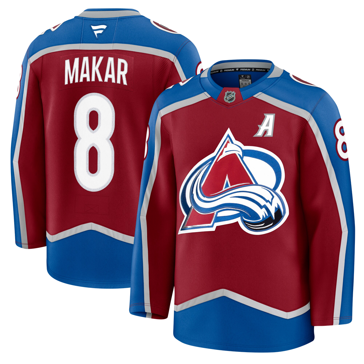 Cale Makar Colorado Avalanche Fanatics Premium Home Jersey Gorilla Fits