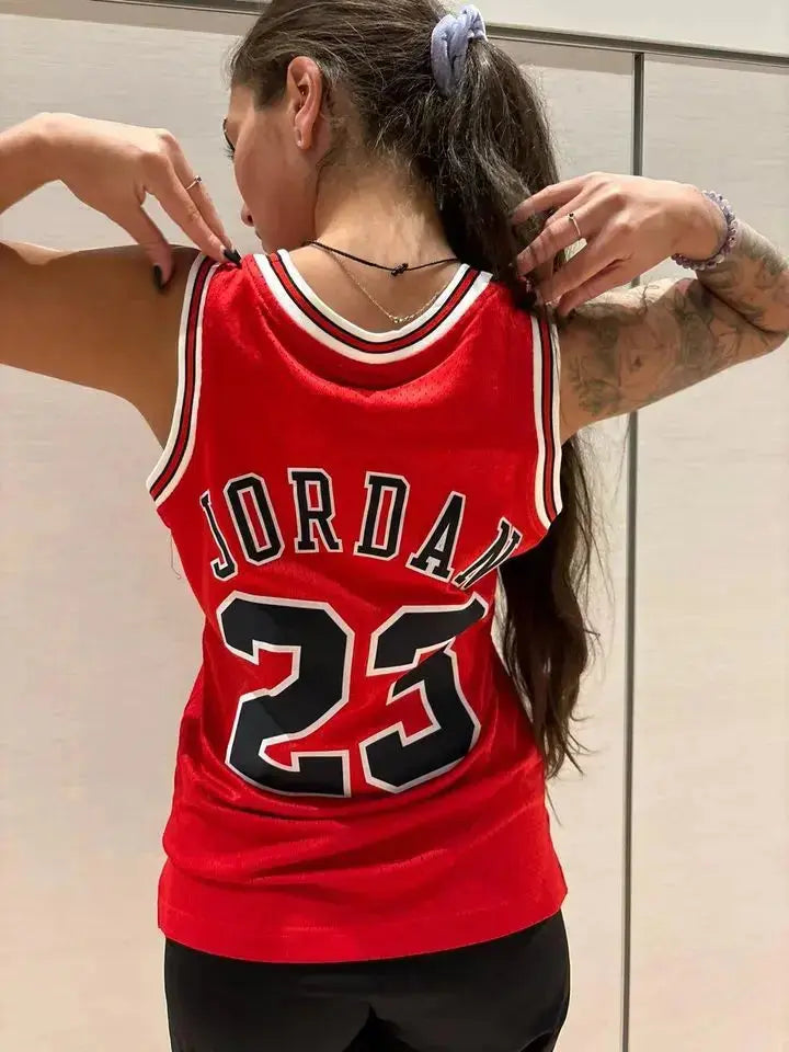 All MICHAEL JORDAN NBA Chicago Bulls Jersey - M and N stitched Edition - White & Red Options/ nba jersey.Adult Men size. Gorilla fits