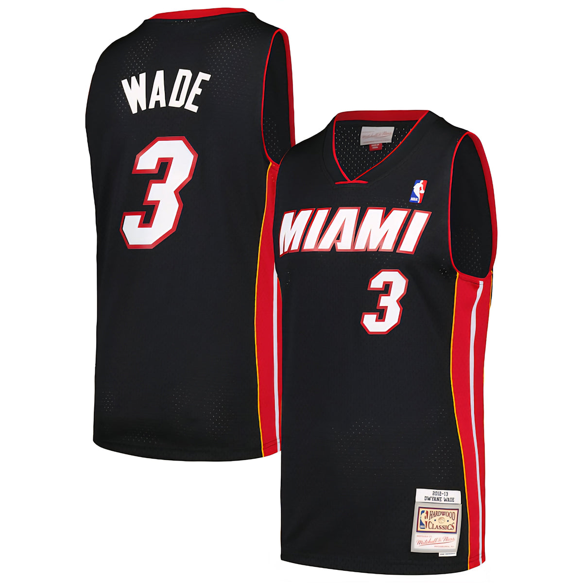 Miami heat Dwyane Wade 3 Jersey - Mitch&ness - White & red/ nba jersey.Adult Men size. Embroidered. Gorilla fits