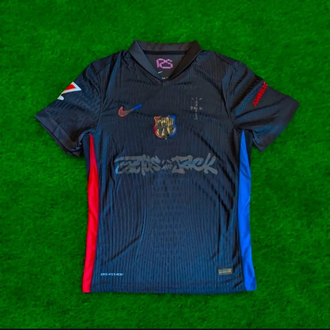 Limited Edition Travis Scott X Barcelona 24/25 Adult Football/Soccer Jersey Gorilla fits