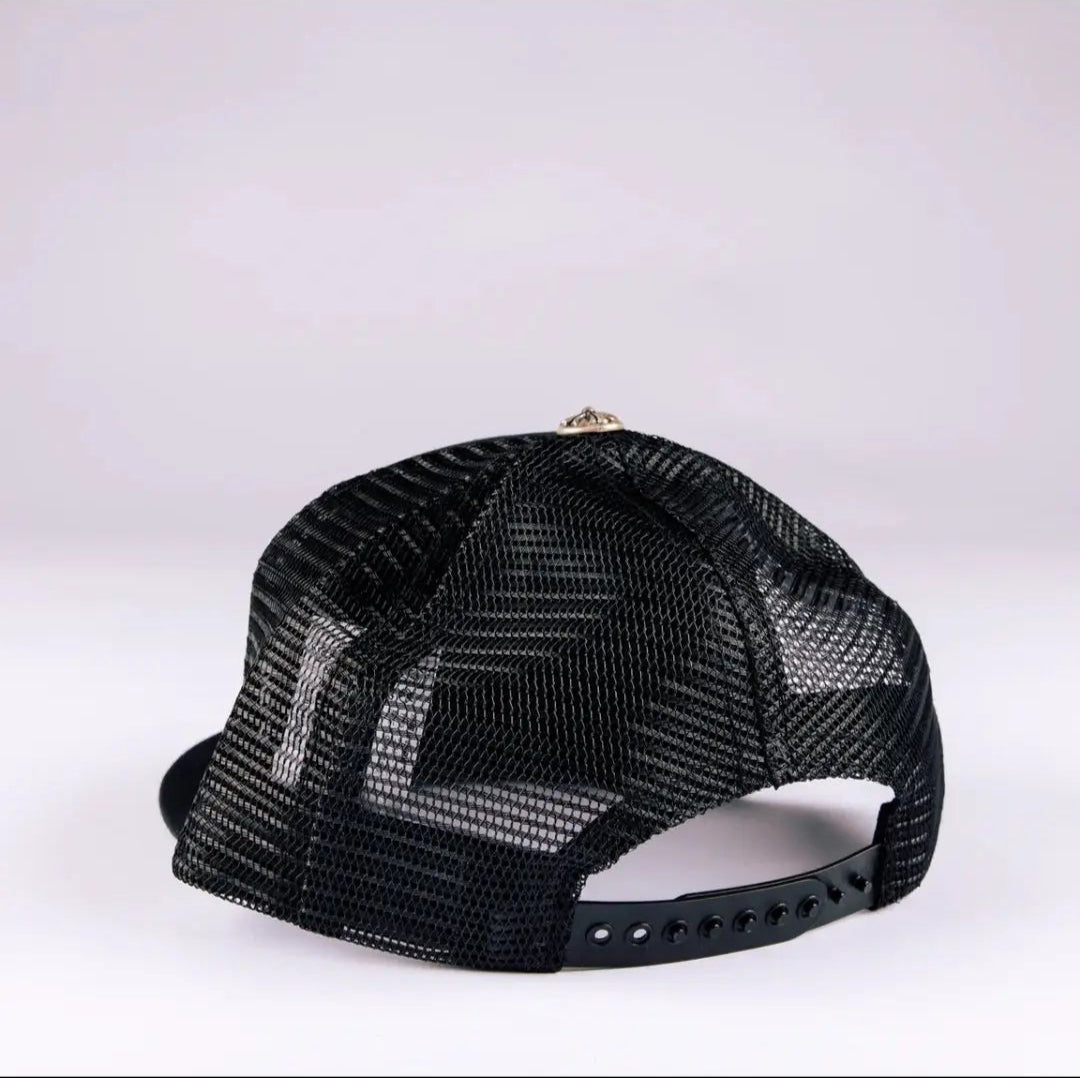 Chrome Hearts Trucker Hat Black/White Gorilla fits