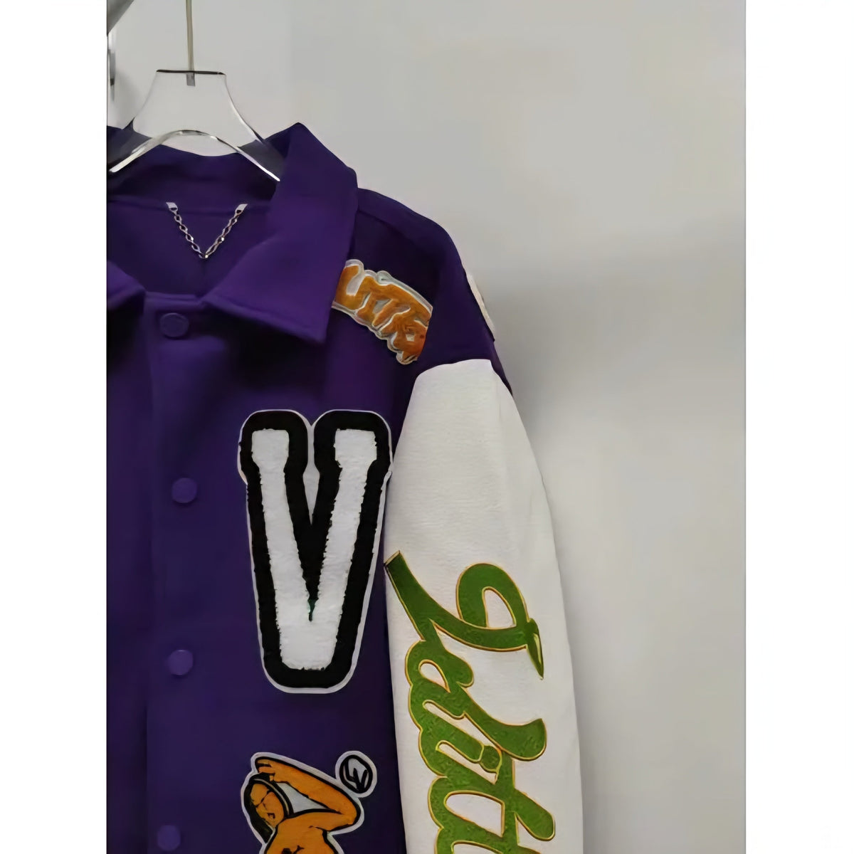 Embroidered LV LETTERMAN Varsity Jacket Gorilla fits