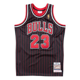 Embroidered MICHAEL JORDAN NBA Chicago Bulls Jersey - M and N stitched Edition - stripped/ nba jersey.Adult Men size. Gorilla fits