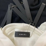 AMIRI Fashion drip paint hoodie unisex streetwear, Oversized Unisex long Sleeves, White drip paint/Black paint/Blue paint, hoodie/ pullover