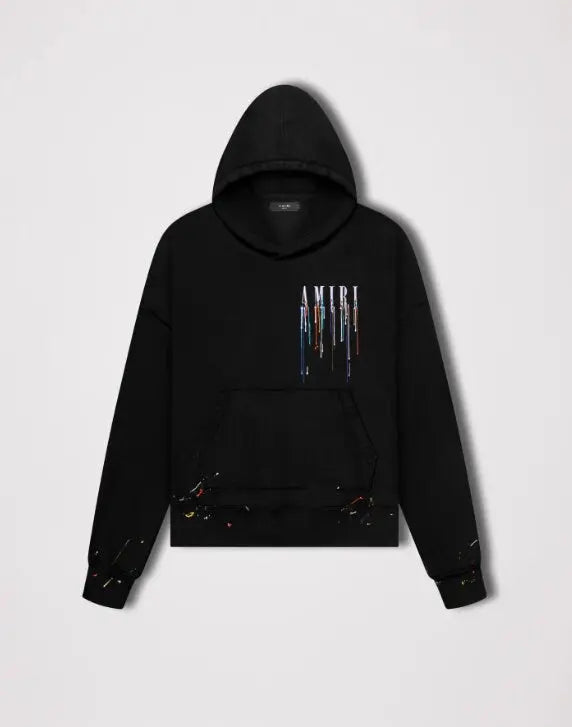 AMIRI Fashion drip paint hoodie/ pullover - Gorilla fits
