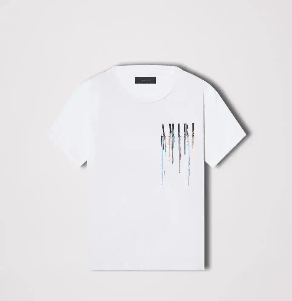 Black/White Drip paint Unisex, gender neutral, oversized Amiri Designer T-shirts, black,white, different design, Amiri brand, modern fit.