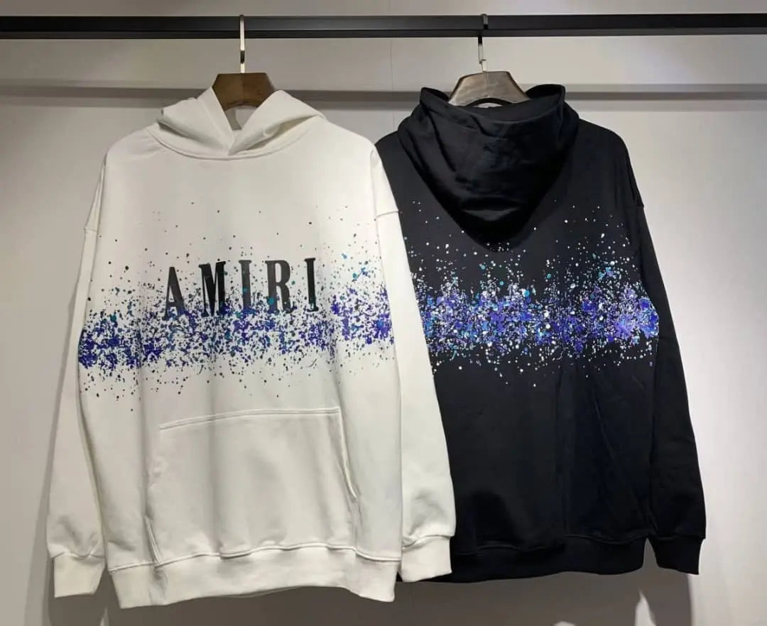 Black/White Amiri Hoodies, Letter Print AMIRI Sweatshirt, Vintage Amiri glitter, oversized AMIRI Hoodie, AMIRI Hoodie, Amiri T-Shirt Gift.