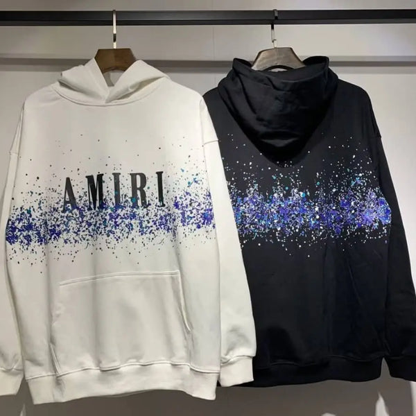 Black/White Amiri Hoodies, Letter Print AMIRI Sweatshirt, Vintage Amiri glitter, oversized AMIRI Hoodie, AMIRI Hoodie, Amiri T-Shirt Gift.