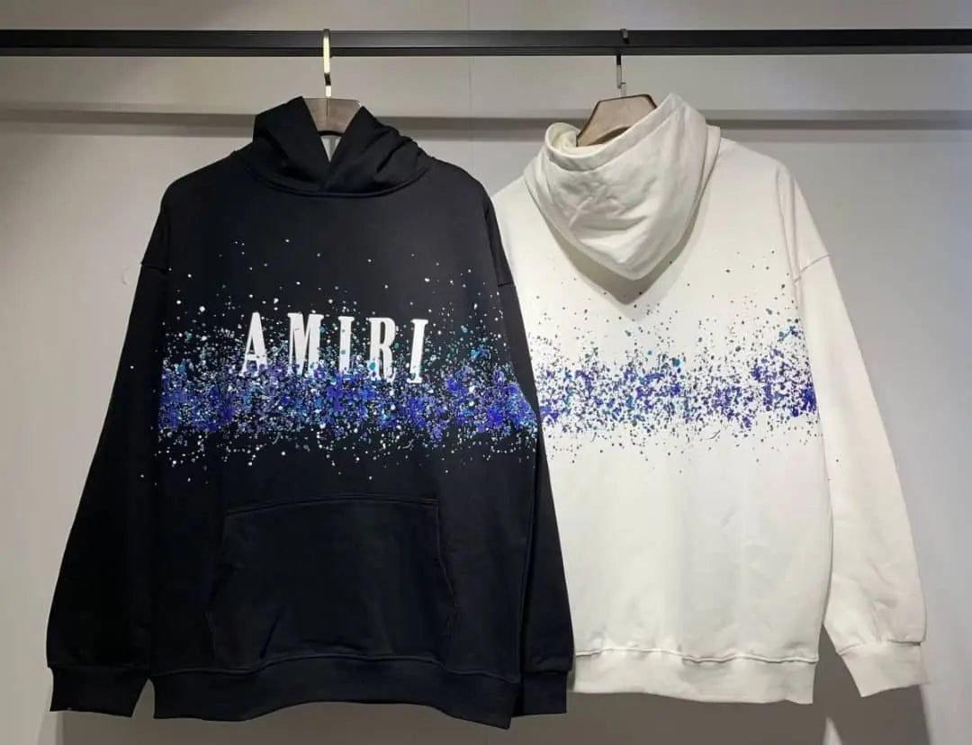 Black/White Amiri Hoodies, Letter Print AMIRI Sweatshirt, Vintage Amiri glitter, oversized AMIRI Hoodie, AMIRI Hoodie, Amiri T-Shirt Gift.