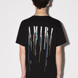 Black/White Drip paint Unisex, gender neutral, oversized Amiri Designer T-shirts, black,white, different design, Amiri brand, modern fit.