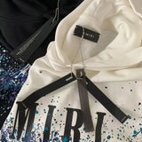 Black/White Amiri Hoodies, Letter Print AMIRI Sweatshirt, Vintage Amiri glitter, oversized AMIRI Hoodie, AMIRI Hoodie, Amiri T-Shirt Gift.